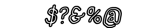 NumbBunny Bold Outline Italic Font OTHER CHARS