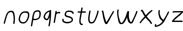 NumbBunny Wide Italic Font LOWERCASE