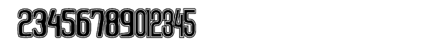 Numbers 3 Lined Font UPPERCASE