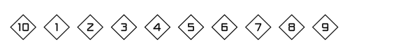 Numbers Style One Diamond Positiv Font OTHER CHARS