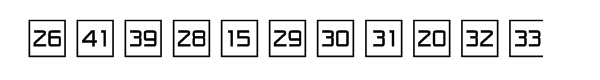 Numbers Style One Square Positive Font LOWERCASE