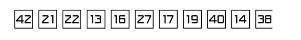 Numbers Style One Square Positive Font LOWERCASE