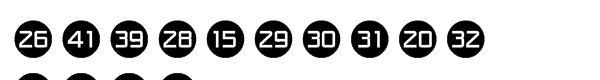 Numbers Style One Font LOWERCASE