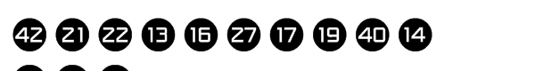 Numbers Style One Font LOWERCASE