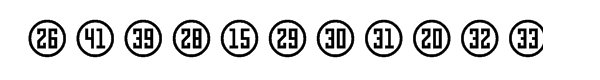 Numbers Style Three Circle Positive Font LOWERCASE
