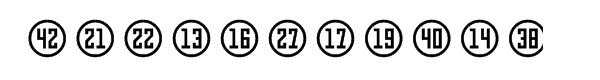 Numbers Style Three Circle Positive Font LOWERCASE