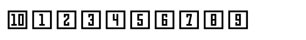 Numbers Style Three Square Positiv Font OTHER CHARS