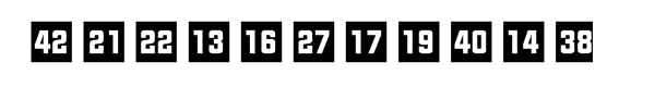 Numbers Style Two Square Negative Font LOWERCASE