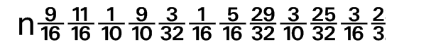 Numerics 11 Font LOWERCASE