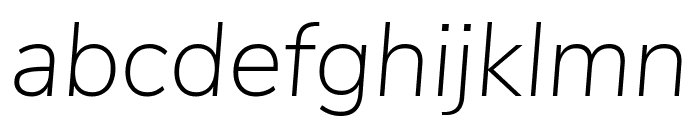 Nunito Sans ExtraLight Italic Font LOWERCASE