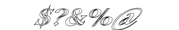 Occoluchi Italic Outline Font OTHER CHARS