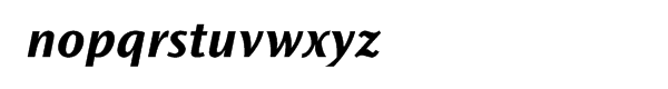 Ocean Sans™ Bold Semi Ext Italic Font LOWERCASE