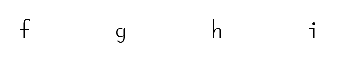 Ocelot Monowidth Font LOWERCASE