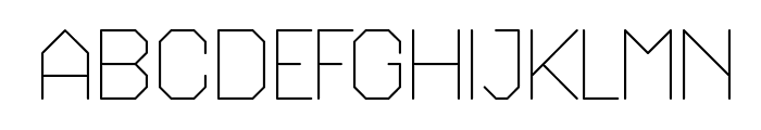 Octagonal Light Font UPPERCASE