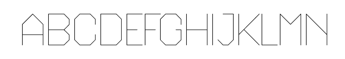 Octagonal Ultra Light Font UPPERCASE
