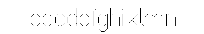 Octagonal Ultra Light Font LOWERCASE