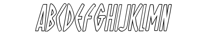 Oh Mighty Isis Outline Italic Font UPPERCASE