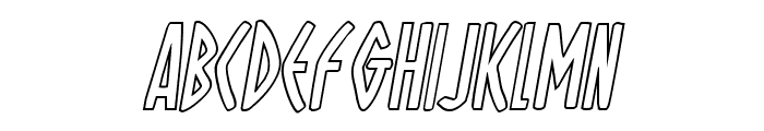 Oh Mighty Isis Outline Italic Font LOWERCASE