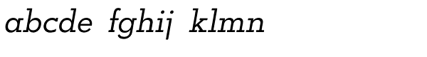 Okojo Slab Display Italic Font LOWERCASE