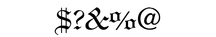 Old English Font OTHER CHARS