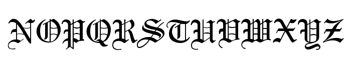 Old English Font UPPERCASE