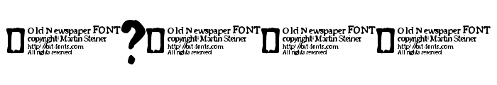 Old newspaper font Font OTHER CHARS