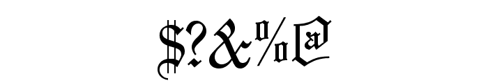Olde English Font OTHER CHARS