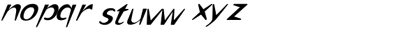 Omaha Thin Italic Font LOWERCASE