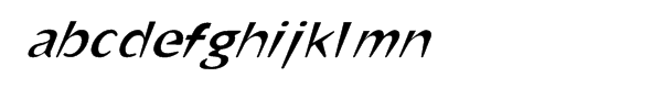 Omaha-Thin Italic™ Font LOWERCASE