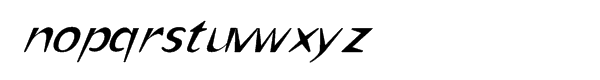 Omaha-Thin Italic™ Font LOWERCASE