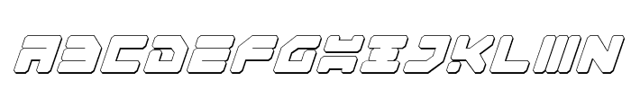 Omega-3 3D Italic Font LOWERCASE