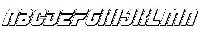 OmegaForce 3D Italic Font LOWERCASE