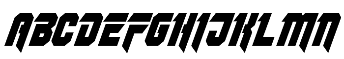 OmegaForce Condensed Italic Font UPPERCASE