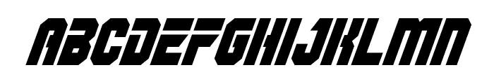 OmegaForce Condensed Italic Font LOWERCASE