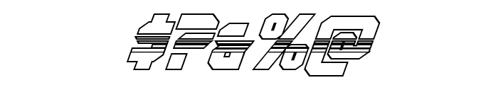 OmegaForce Halftone 3D Italic Font OTHER CHARS