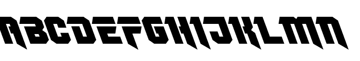 OmegaForce Leftalic Font UPPERCASE