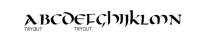Oncial Tryout Font LOWERCASE