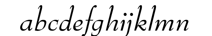 OPTIBenjieModern-Italic Font LOWERCASE