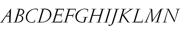 OPTIGaramondLight-Italic Font UPPERCASE