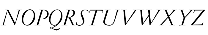 OPTIGaramondLight-Italic Font UPPERCASE