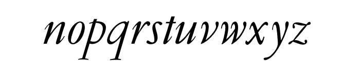 OPTIGaramondLight-Italic Font LOWERCASE