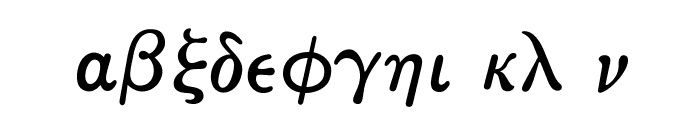 OPTIGreekEquation Font LOWERCASE