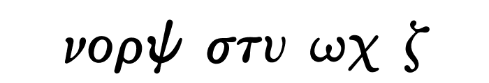 OPTIGreekEquation Font LOWERCASE