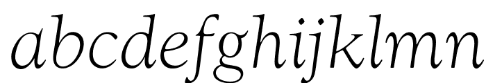 OPTIwtcGoudy-LightItalic Font LOWERCASE
