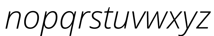 Open Sans Light Italic Font LOWERCASE