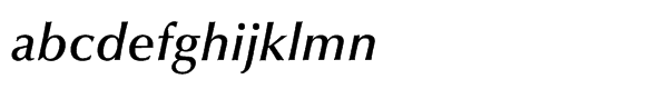 Optima® Std Demi Bold Italic Font LOWERCASE