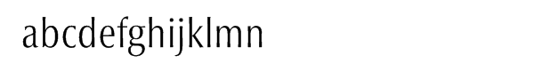 Optima novaÂ® Condensed Light Font LOWERCASE