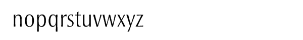 Optima novaÂ® Condensed Light Font LOWERCASE