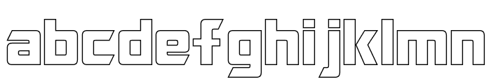Optimus Hollow Font LOWERCASE