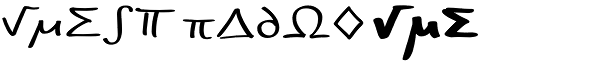 Optiscope EF-Math Font UPPERCASE